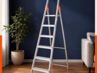 Bathla Advance 6-Step Aluminium Ladder | 150 Kg Load Capacity | Anti-Slip Steps | Sure-Hinge Technology | Home Use Step Ladder | 5 Year Warranty