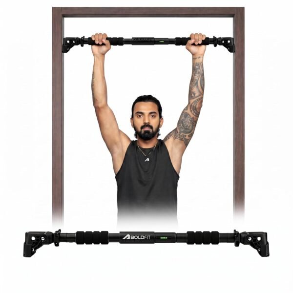 Boldfit Pull Up Bar Door for Home Workout (200Kg) - Gym Equipment for Home Workout | Adjustable Door Way Chin Up Bar for Home Workout for Kids & Adults | PullUp Bar for Men & Women | Anti-Skid Grip (72-104 CM)