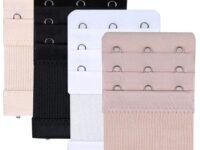 Bra Extender 3 Hooks, Rows Elastic Bra Band Hook Strap Extensions For Women, Pack Of 4