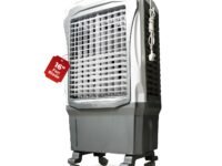 Breeze 16 Inch Desert Air Cooler | 16" Fan Blade | 60L Tank Capacity | 500 Sq. Ft. Coverage | Auto Swing | 3-Side Honeycomb Pads | 165 W | White & Grey