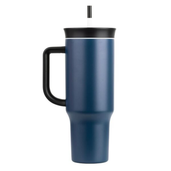 CYNVEXA Tumbler with lid and Straw 1200ML Cup Stainless Steel Vacuum Insulated Tumbler for Water, Iced Tea or Coffee 1.2L Office Gym Travelling (Nevy Blue O)