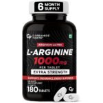 Carbamide Forte L Arginine 1000mg Tablets | L Arginine Tablet Supplement for Men & Women | Nitric Oxide Booster | Supports Blood Flow, Oxygen Delivery & Workout Performance | Veg 180 Tablets