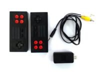 Careflection Plug & Play Wireless Video Game for Kids (8 bit Retro Built-in Games) for up to 2 Players-Multi Color