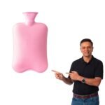 Careforce Hot Water Bag for Pain Relief hotpack Heating Pad for Periods Cramps, Muscle Aches Heat Pack for Back, Neck, Shoulder and Body Relief Rubber hotbag - PVC Light Pink - Pack of 1