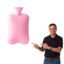 Careforce Hot Water Bag for Pain Relief hotpack Heating Pad for Periods Cramps, Muscle Aches Heat Pack for Back, Neck, Shoulder and Body Relief Rubber hotbag - PVC Light Pink - Pack of 1