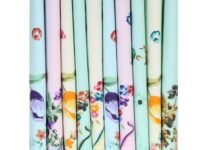 Caruso Italy Women'S Floral 100% Pure Cotton Handkerchief | Hanky For Women | Pack Of 10