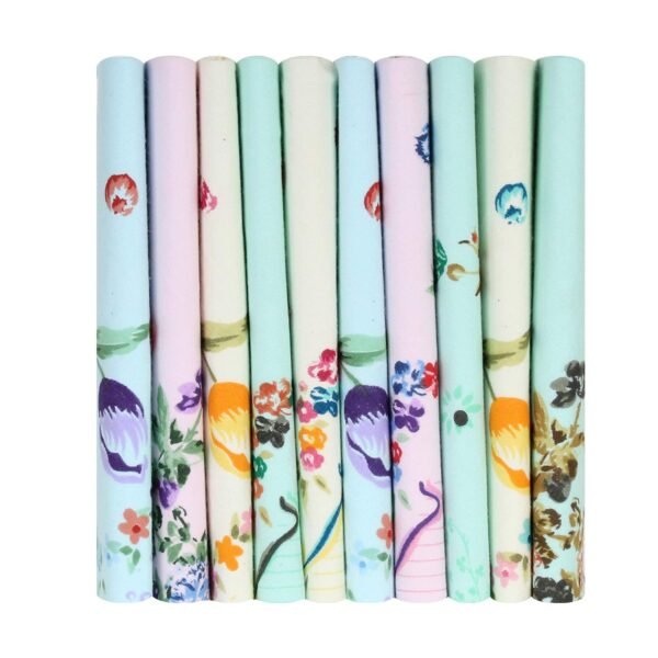 Caruso Italy Women'S Floral 100% Pure Cotton Handkerchief | Hanky For Women | Pack Of 10