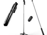 Celfiexpt 62" Extendable Selfie Stick Tripod Bluetooth Remote 360° Rotating Phone Mount & 1/4'' Camera Screw, Long Tripod Stand for Vlogging,Live Streaming,Compatible with iPhone Android Action Camera