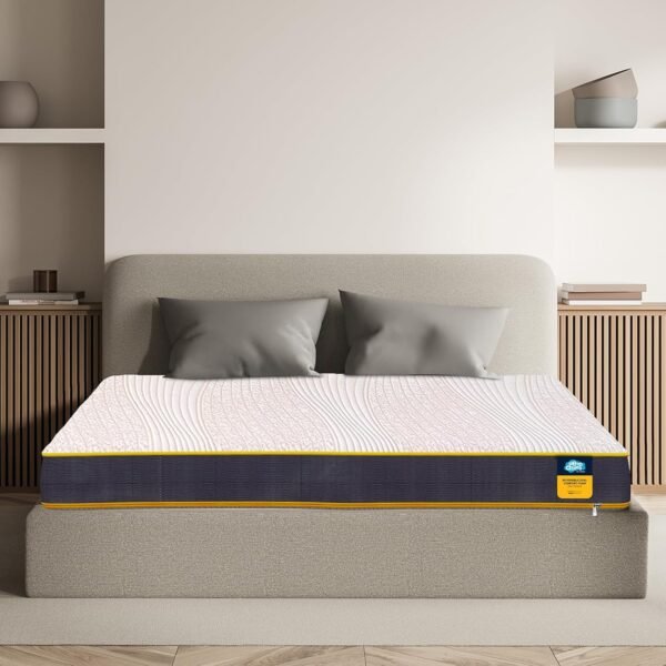 Centuary Mattresses Sleepables | 7 Years Warranty | 6-Inch King Size Dual Comfort Hard and Soft Reversible Roll Pack High Resilience (HR) Foam Mattress (78x72x6)