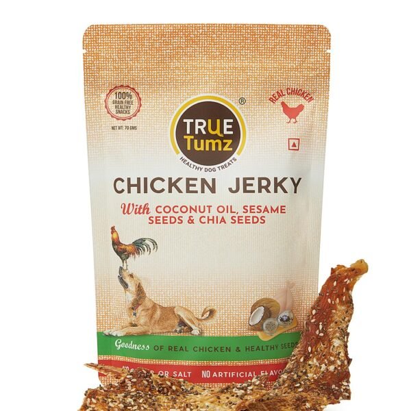 Chicken Jerky for Dog Treats - Real Chicken with 100% Natural Ingredients (70 Gm, Chia & Sesame Seeds),All Life Stages
