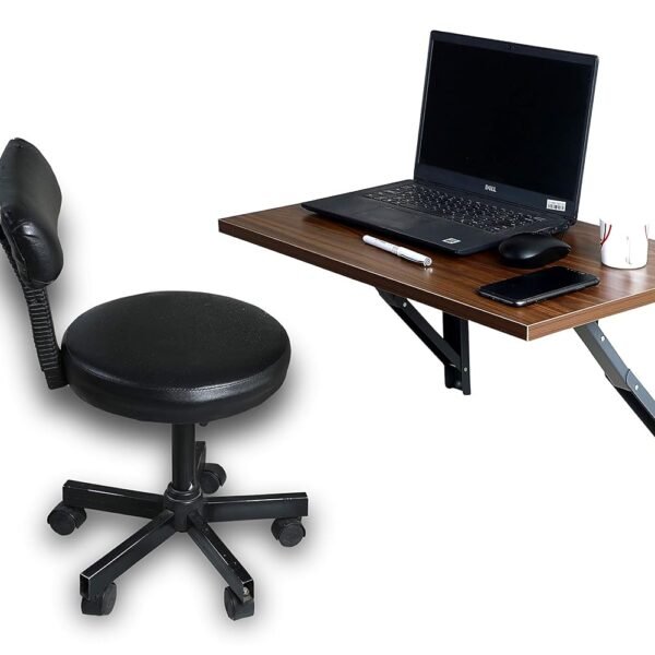 Compal Wall-Mounted Drop-Leaf Folding Kitchen and Dining Laptop Solid Wood Computer Desk Office Work from Home Wall Mounted Folding Table (16x24 Walnut Wall Mount Table)