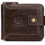 Contacts Men's RFID Blocking Wallet | Genuine Leather Wallet for Men with Rakhi | Gift Set for Brother, Combo (Brown)…