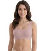 DClub Comfort Revolution Seamless Bra Easy lite Full-Coverage Wireless Everyday Bra with CloudSoft Comfort with Removable Pad.