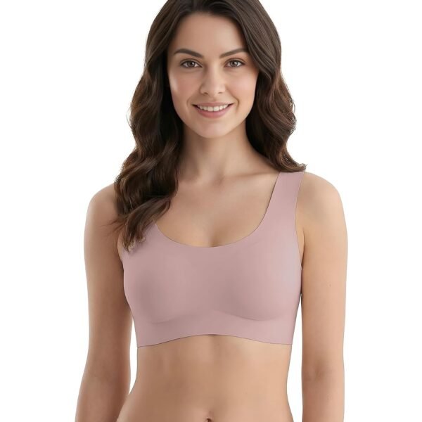 DClub Comfort Revolution Seamless Bra Easy lite Full-Coverage Wireless Everyday Bra with CloudSoft Comfort with Removable Pad.