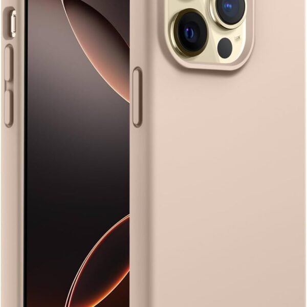 DIZORO® Compatible with iPhone 14 PRO Case, Liquid Silicone Case, Full Body Protective Cover, Shockproof, Slim Phone Case, Anti-Scratch Soft Microfiber Lining, 6.1 inch - Desert