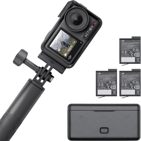 DJI Osmo Action 4 Adventure Combo, Waterproof Action Camera, 1/1.3" Sensor