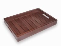 Dime Store Wooden Handmade Serving Tray with Handle Multipurpose Tray | Platters for Serving, Home and Kitchen (Modern)