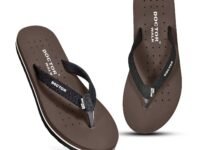 Doctor Walk Orthopaedic Flip Flops, Black, Cushioned Footbed with Anti-Slip Sole Slipper for Women's