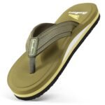 Duosoft Men's Slipper Flip Flops, Black, Anti-Skid Rubber Sole, Superior Shock Absorption, Strong Arch Support, Super Soft