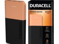 Duracell 20000 MAH Slimmest Power Bank with 1 Type C PD and 2 USB A Port, 22.5W Fast Charging Portable Charger to Charges 3 Devices Simultaneously for iPhones, Android Phones, Smart Watches & More