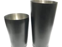 Dynore Stainless Steel Black Mixing Boston Cocktail Shaker- Set of 2