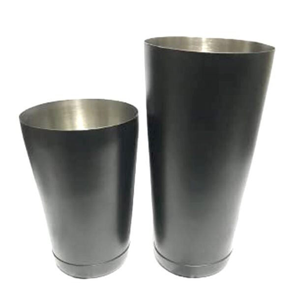 Dynore Stainless Steel Black Mixing Boston Cocktail Shaker- Set of 2