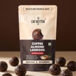 EAT BETTER CO - Coffee & Almond Sugar-Free Laddoos | Energy-Bar Replacement | 95% Dry-Fruits | High Protein & Instant Energy, Pack Of 20 - Healthy Chocolate No Added Sugar, 200 Gram