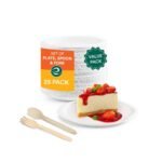 ECO SOUL Biodegradable Disposable Tableware Set | Eco-Friendly and Perfect for Weddings, Birthdays and Parties | Includes 6 inch [15 cm] Round Plates, 160 mm Birchwood Spoon & Fork [25 Each]