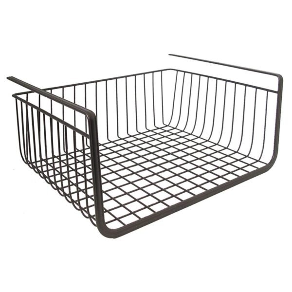 EITHEO Under Shelf Storage Basket - Maximize Kitchen Space with Powder Coated Under Cabinet Storage Organizer | 12 Inch (Pack of 1)