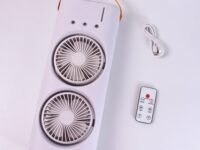 Electric Fan Desktop Double-Head Powerful Air Cooler (1 Pc/With Remote)