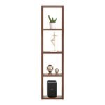 Engineered Wood Bookcase, Display Rack, Books Storage Organizer, Bookshelf for Home Furniture, Cabinet for Bedroom, Office, Living Room (Brown, 4 Shelves) (DIY)