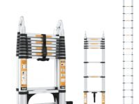 Equal 19 FT A-Type Foldable Aluminium Telescopic Ladder | A-Frame + Extension | 2 Triangle Stabilizers | EN131 Certified | 2-Year Warranty | Heavy-Duty Industrial & Commercial Use (5.6m / 9+9 Steps)