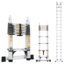 Equal 19 FT A-Type Foldable Aluminium Telescopic Ladder | A-Frame + Extension | 2 Triangle Stabilizers | EN131 Certified | 2-Year Warranty | Heavy-Duty Industrial & Commercial Use (5.6m / 9+9 Steps)