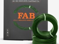 FAB P.V.C. INSULATED WIRES & CABLES | 0.75mm | 90m | FR PVC Insulated CCA Copper Wire | Single Core Multi-Strand House Wiring Cable | Gauge (10 No.) | Green