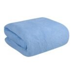 Fezora Microfiber Bath Towel for Men & Women – Large Size 70x140 cm, 400 GSM, Ultra Soft, Quick Dry, Lightweight & Super Absorbent Towel for Bathroom, Gym, Spa, Travel & Swimming (Light Blue)
