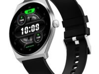 Fire-Boltt Phoenix Nova Smartwatch 1.43” Slim Super AMOLED Display, 466x466 Pixel Always-On Display, Bluetooth Calling, Health Tracker for Men & Women Midnight Black