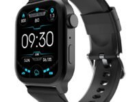 Fire‑Boltt Rise Smart Watch 1.85″ HD Display with Bluetooth Calling, AI Voice Assistant, Rotating Crown,SpO2 & Heart Rate Monitor, 120+ Sports Modes,IP67 Waterproof Smart Watch for Men & Women - Black