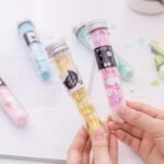 Flower Design Tube Shape Bottle Paper Soap Clean Soft Bath For Travel (Pack Of 2)(ASSORTED)