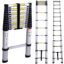 GOBBLER 7.2m (24 ft) Portable & Compact Ultra-Stable Aluminium Telescopic Ladder Multipurpose Step Ladder for Home & Outdoor use; 16 Steps (GB-TL15 7.2m)