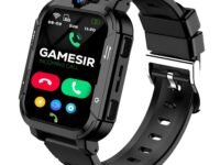GameSir Musk 5G/4G Kids Smart Watch with GPS Tracker, SIM Calling, Face Unlock, Video Calls, SOS Alerts, IP67 Waterproof, 800mAh Battery, Voice Chat, Live Location(Black)