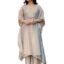 GoSriKi Women Roman Glass A-Line Kurta with Palazzo | Embroidered Kurta Set for Women | Round Neck A-Line Ethnic Kurta Palazzo Outfit for Casual Festive & Party