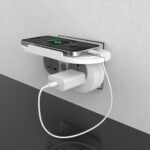 Goldmedal Wall-E-3 Pin Plug Travel Adaptor with Mobile Stand | Universal Sockets | Multiplug for Home & Office Appliances | Supports 2-Pin & 3-Pin Plugs -White