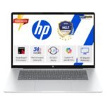 HP Omnibook 5 OLED (Previously Pavilion), Snapdragon X Processor 45 Tops (16GB LPDDR5x, 1TB SSD) 2K,16''/40.6cm, Win11, Office24, Silver, 1.59kg, fb0001QU, Multi-Day Battery AI Laptop