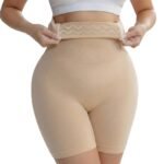 HSR Women Shapewear Shorts, High Waisted Shapewear for Women Tummy Control, Seamless Body Shaper Shorts Thigh Slimmer (Fits Waist : 30 to 39 Inch)