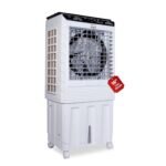 Havai Mighty 16 GT Glass Top Desert Air Cooler | 16 Inch Fan, 100L Tank, 5190 m³/hr Air Delivery | 350 Sq Ft Coverage | Honeycomb Pads, Aluminium Motor, Low Noise | White & Grey