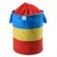 Heart Home Round Laundry Basket | Non-Woven Laundry with Dori | Clothes Hamper | Foldable Laundry Bag with Handle | Laundry Basket 45 Liter | Multicolor