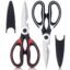Heavy Duty Kitchen Shears, Stainless Steel Kitchen Scissors, Ultra Sharp Multi-functional Cooking Scissors for Chicken, Fish, Meat, Vegetables and Walnuts, Premium and Practical Tools, 2 Packs