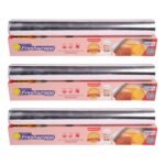 Hindalco Freshwrapp International Aluminium Foil 8 Meters, 18 microns (Pack of 3) |Food Packing, Wrapping , Storing , Serving and Cooking (Baking , Grilling , Roasting, Freezing)