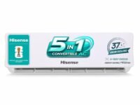 Hisense 1.5 Ton 5 star Inverter Split AC(Copper, 5-in-1 Convertible with Intelligent 4 modes, PM 2.5 filter, Anti corrosion, AS-18TR4R5E, White）