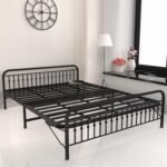 Honey Touch Nova Folding King Size Bed Without Mattress | No Assembly Required | Foldable Bed for Sleeping/Guests/Rented Apartments/Bedroom(6x6.25ft, Black)
